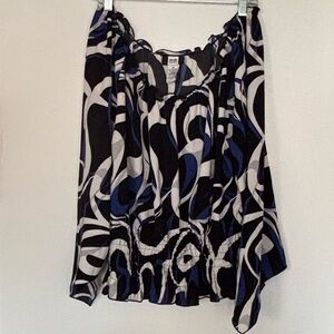 Studio 1940 Multicolor Off the Shoulder Smock Hem Blouse XL